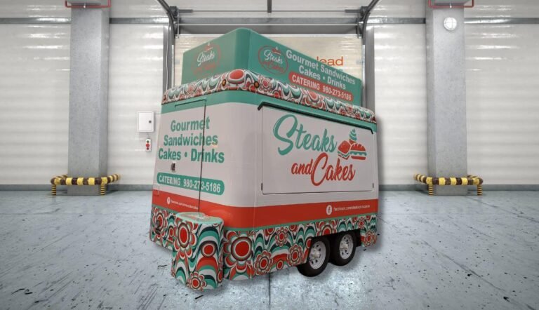 Steaks and Cakes Food Trailer Wrap Columbus Ohio